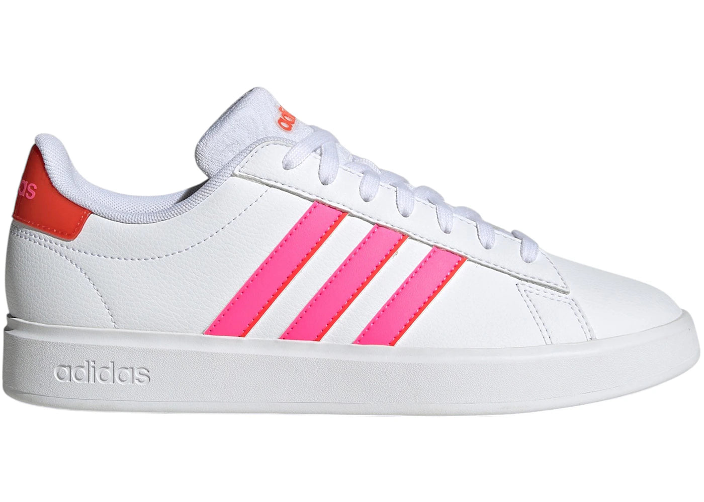 adidas Grand Court 2.0 Cloud White Lucid Pink Bright Red