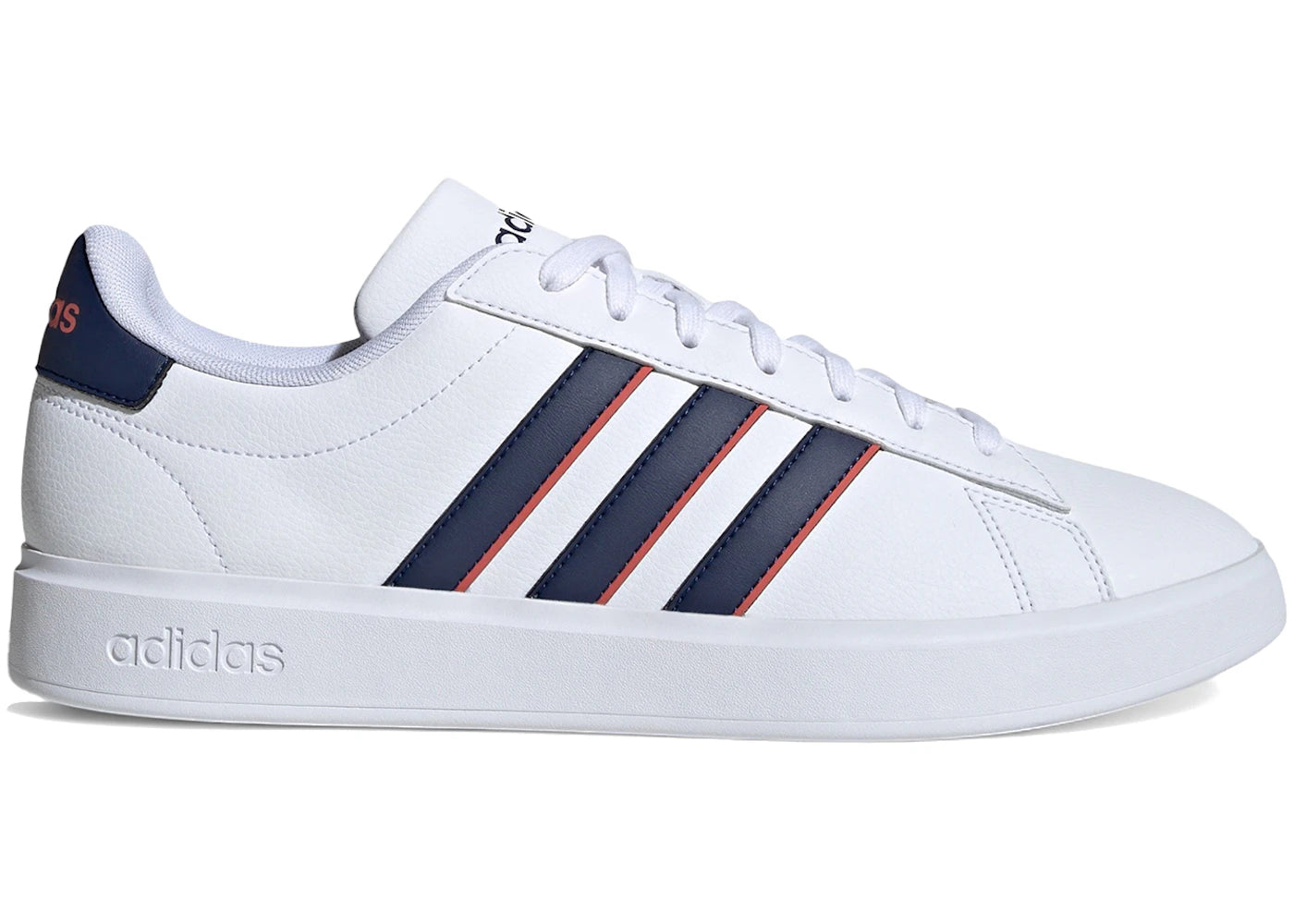 adidas Grand Court Cloud White Dark Blue Preloved Scarlet