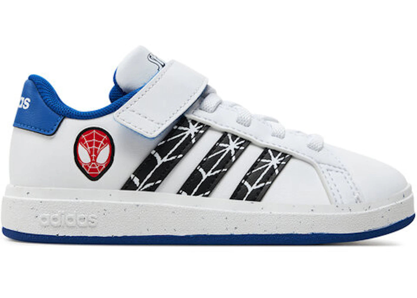 adidas Grand Court Strap Marvel Spider-Man Cloud White Core Black Royal Blue (GS)