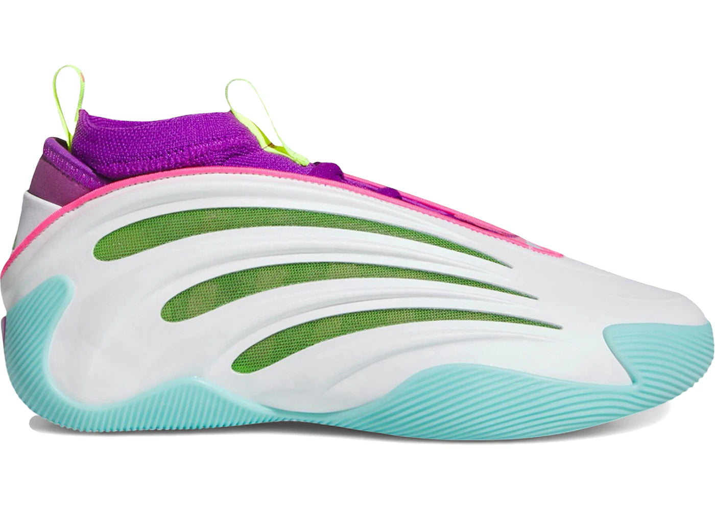 adidas Harden Vol. 9 Jalen Williams White Lucid Lime Pink