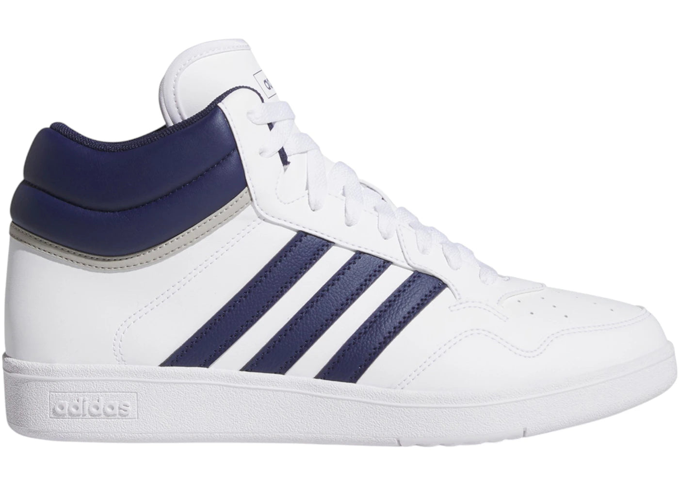 adidas Hoops 4.0 Mid Cloud White Dark Blue Grey Two – Side Kicks