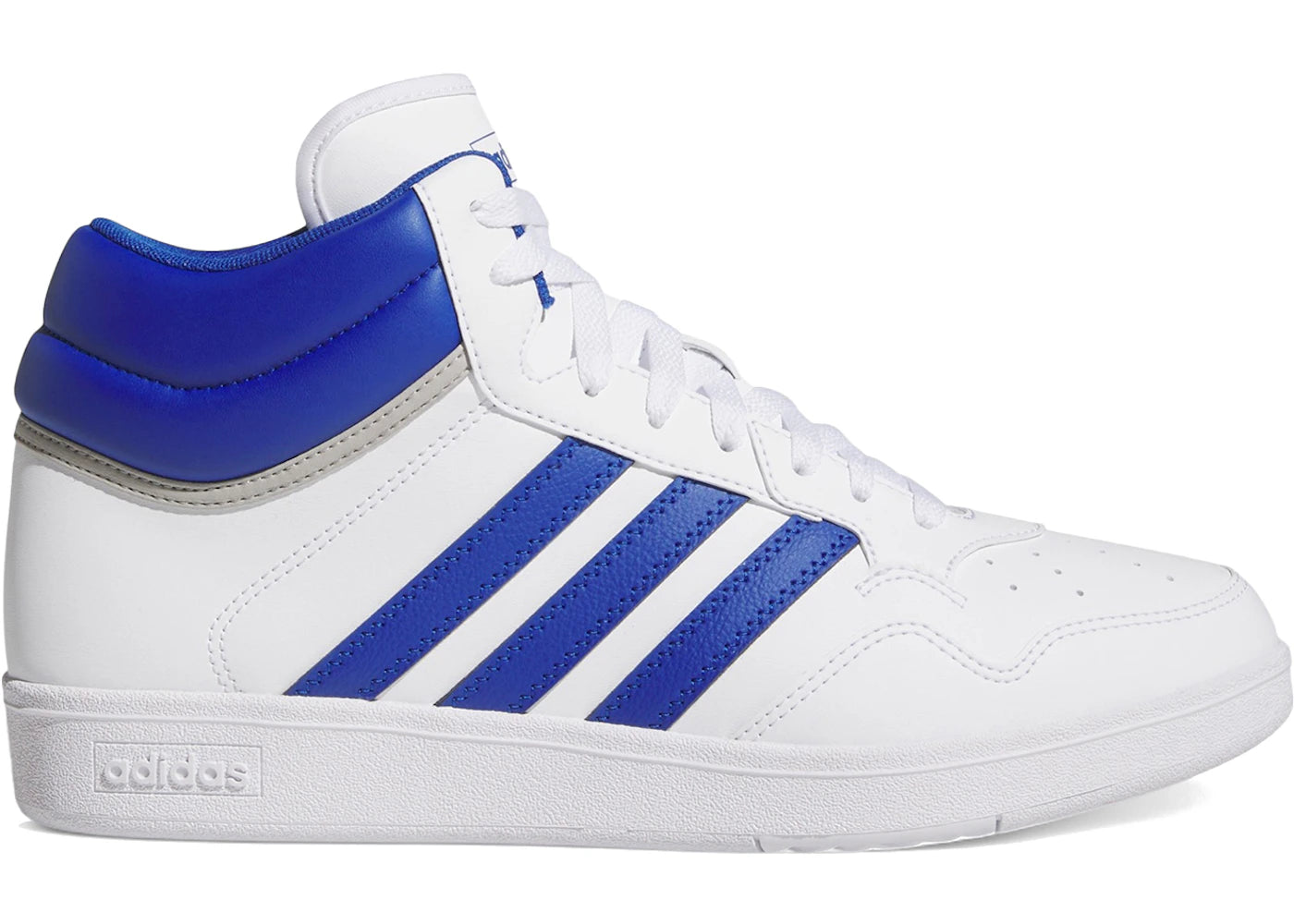 adidas Hoops 4.0 Mid Cloud White Royal Blue Grey Two