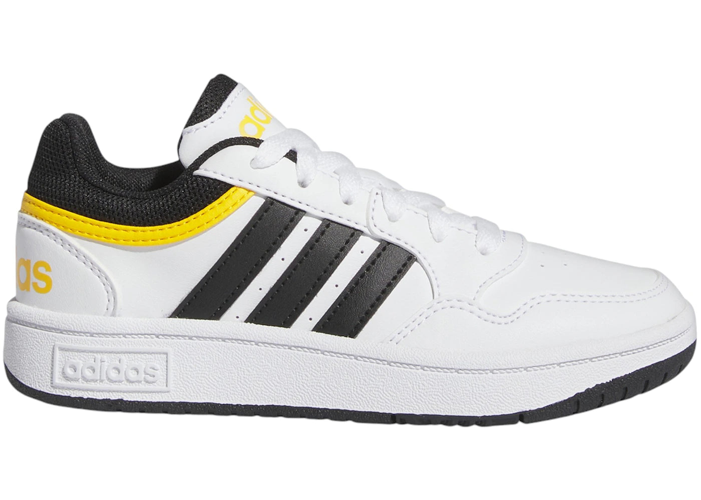 adidas Hoops Cloud White Core Black Bold Gold (GS)