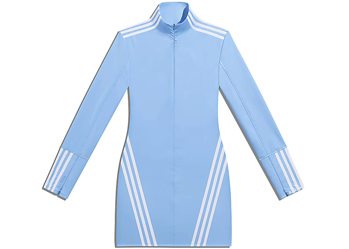 adidas Ivy Park 1/2 Zip Latex Dress (Plus Size) Light Blue/White