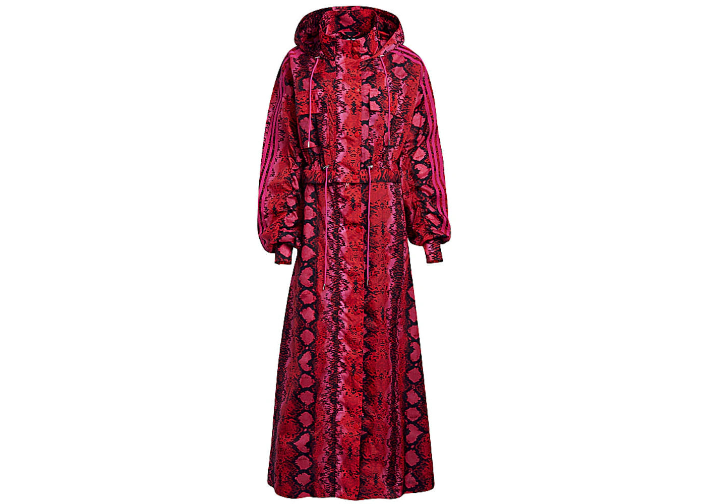 adidas Ivy Park Allover Print Long Convertible Jacket Red/Black