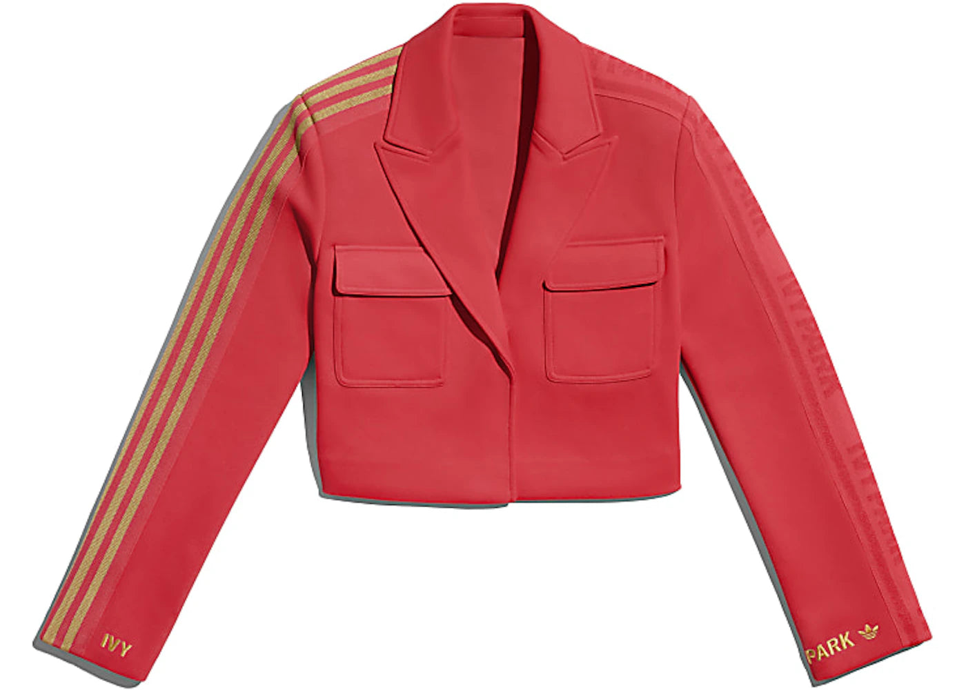 adidas Ivy Park Crop Suit Jacket (Plus Size) Real Coral