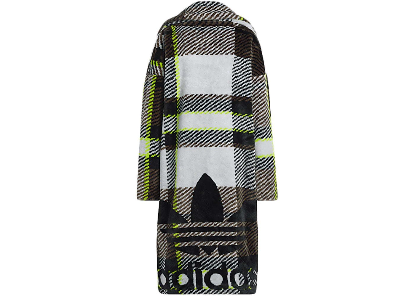 adidas Ivy Park Halls of Ivy Plaid Faux Fur Jacket (All Gender) Light Solid Grey/Black/Brown/Semi Solar Slime