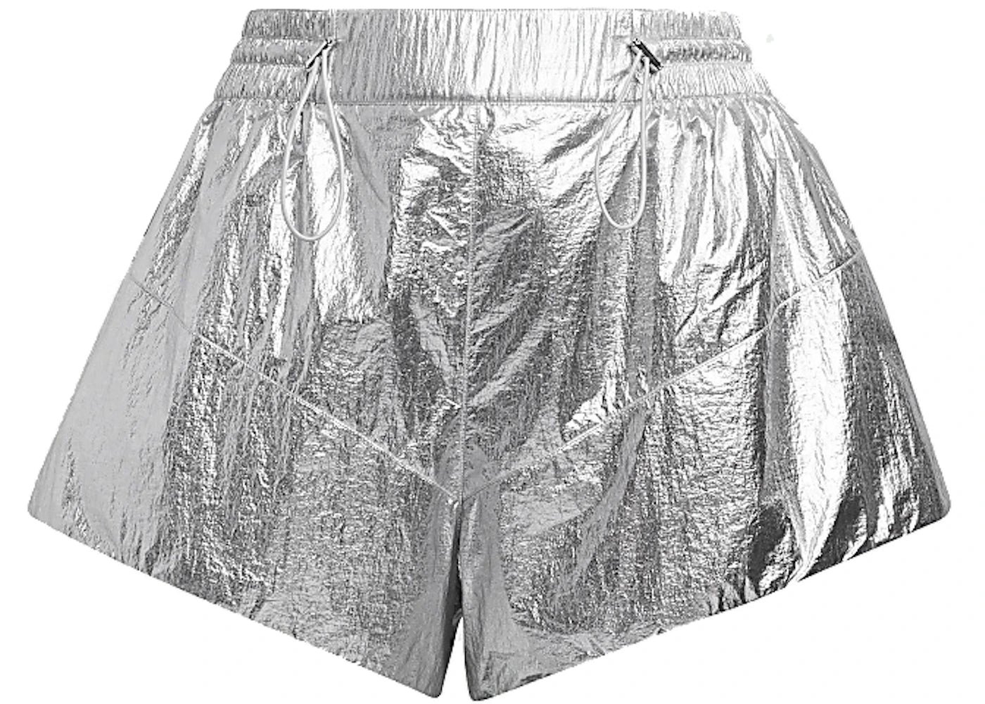 adidas Ivy Park Metallic Shorts (Plus Size) Silver Metallic