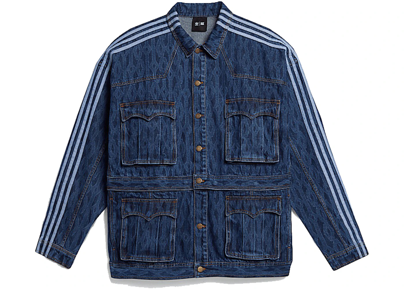 adidas Ivy Park Monogram Denim Denim Track Jacket (All Gender) Dark Denim