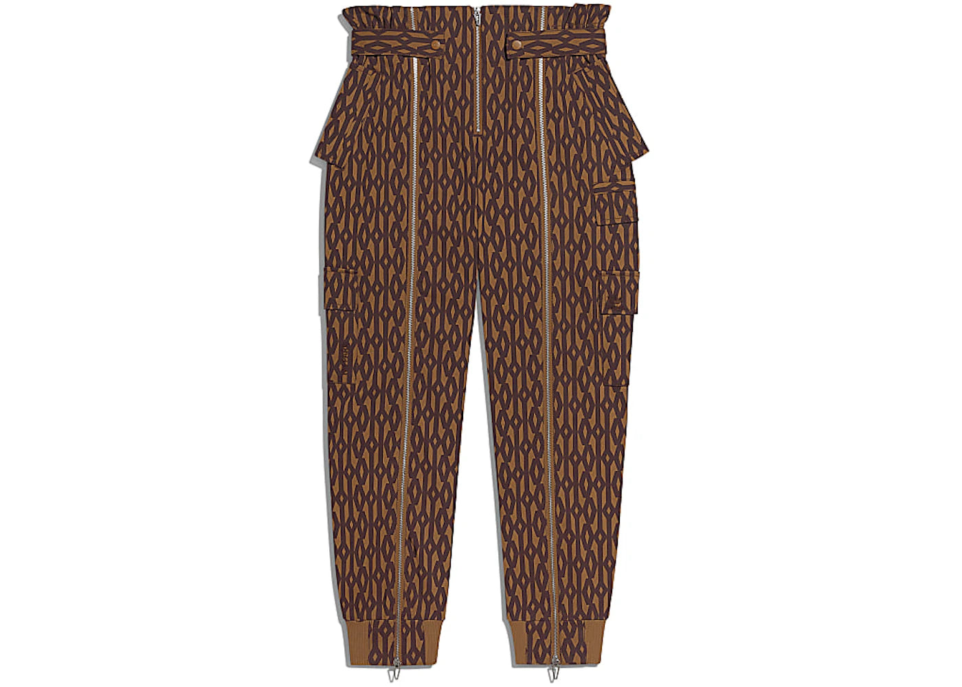adidas Ivy Park Monogram Zipper Pants Wild Brown/Night Red