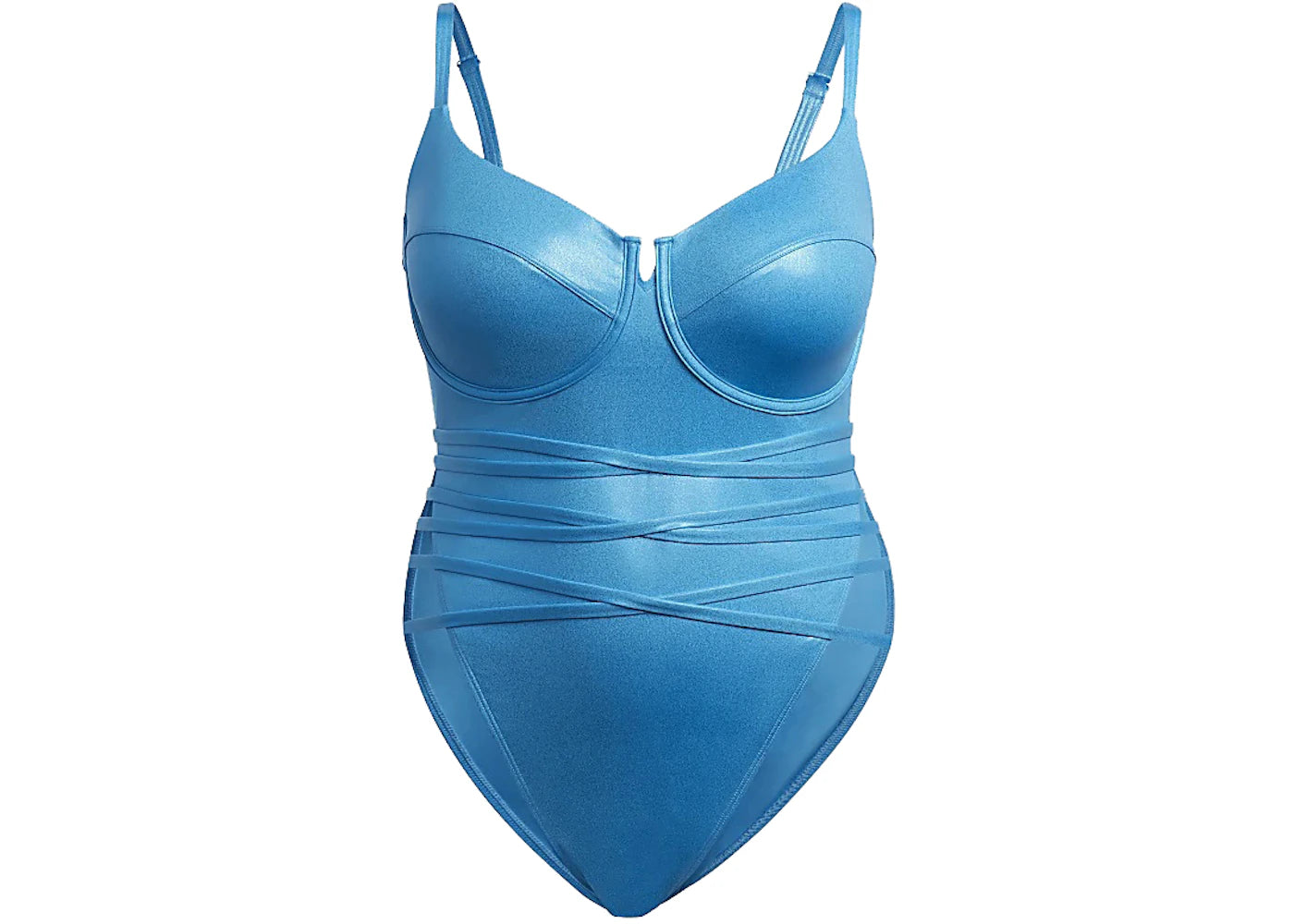 adidas Ivy Park One-Piece Swimsuit (Plus Size) Shock Cyan