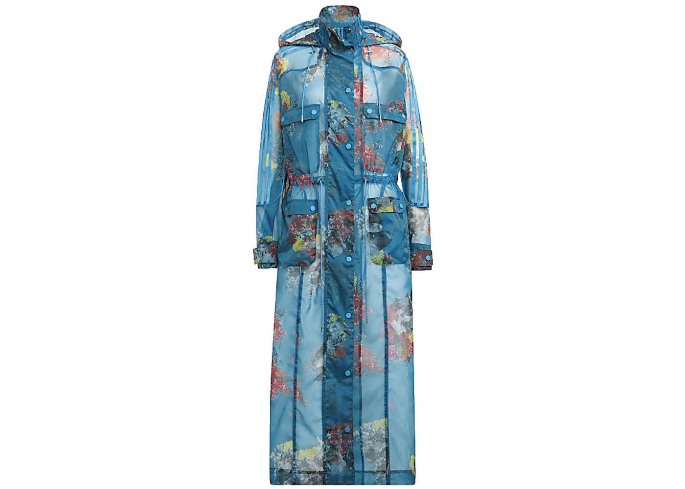 adidas Ivy Park Printed Organza Jacket Crystal AOP/Shock Cyan