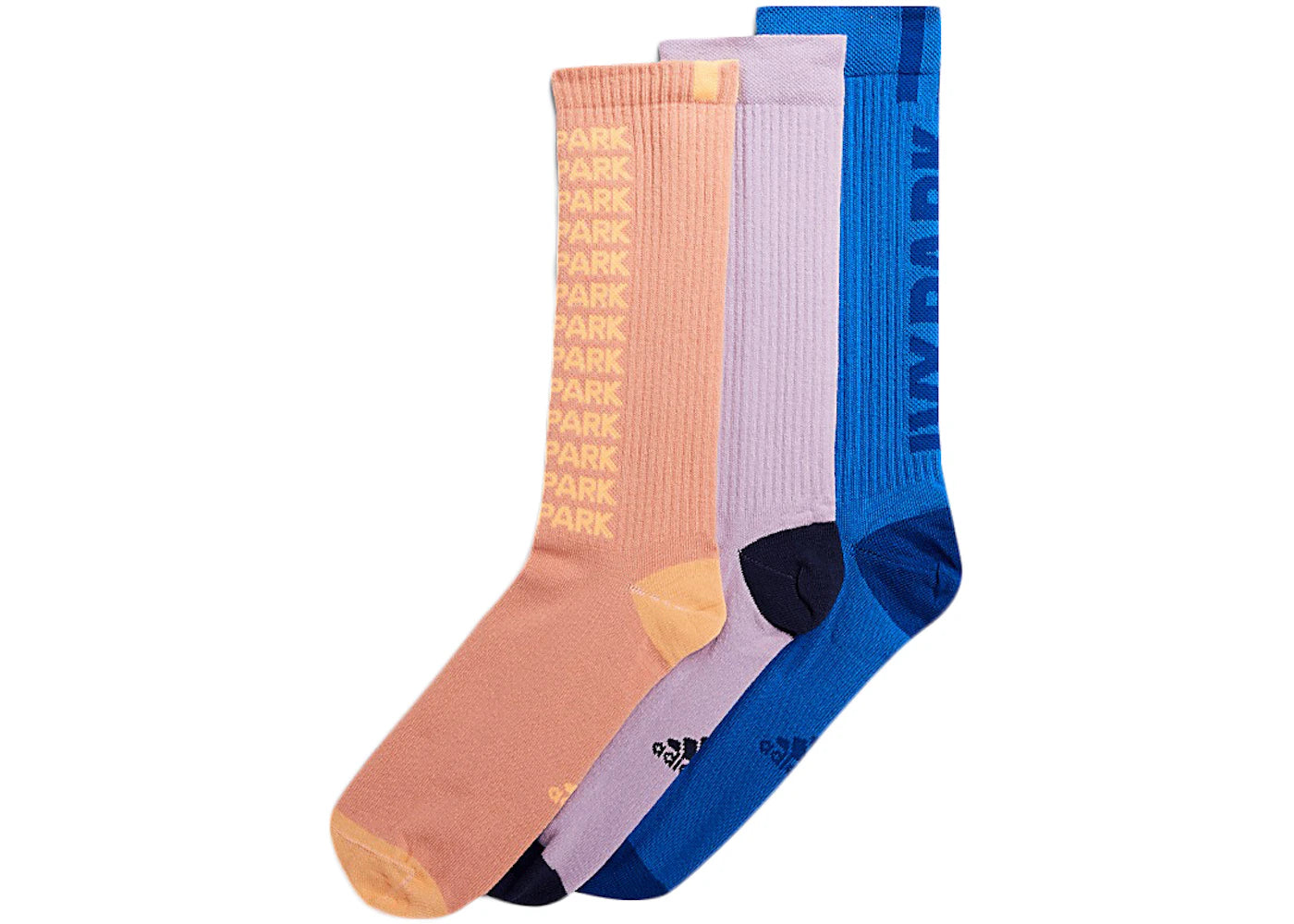 adidas Ivy Park Ribbed Marble Socks (3 Pairs) Ambient Blush/Purple Glow/Glory Blue