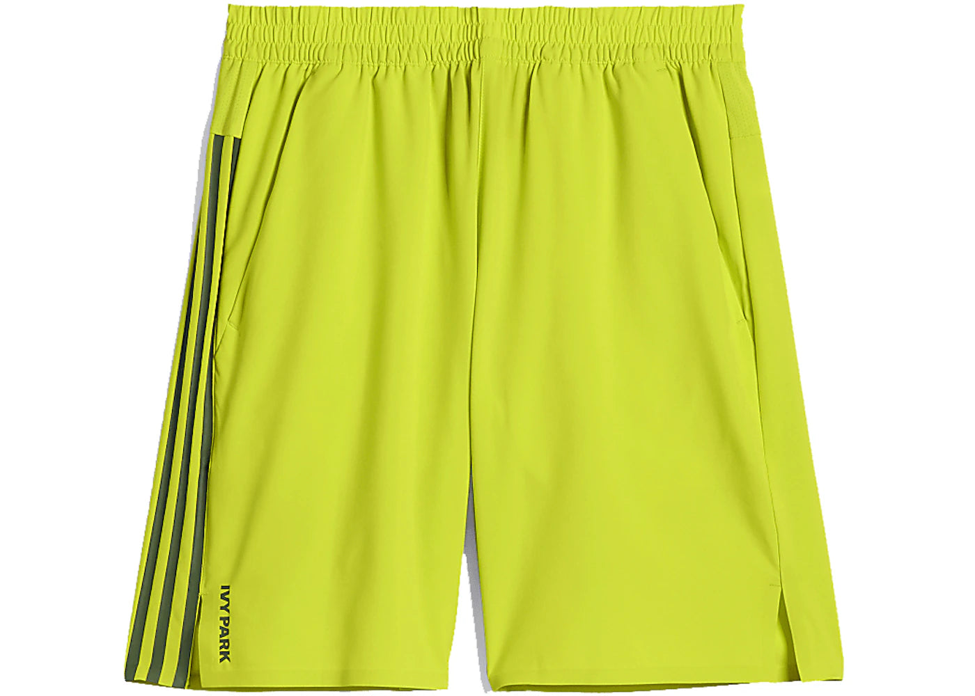 adidas Ivy Park x Peloton Crinkle Nylon Shorts Shock Lime/Focus Olive