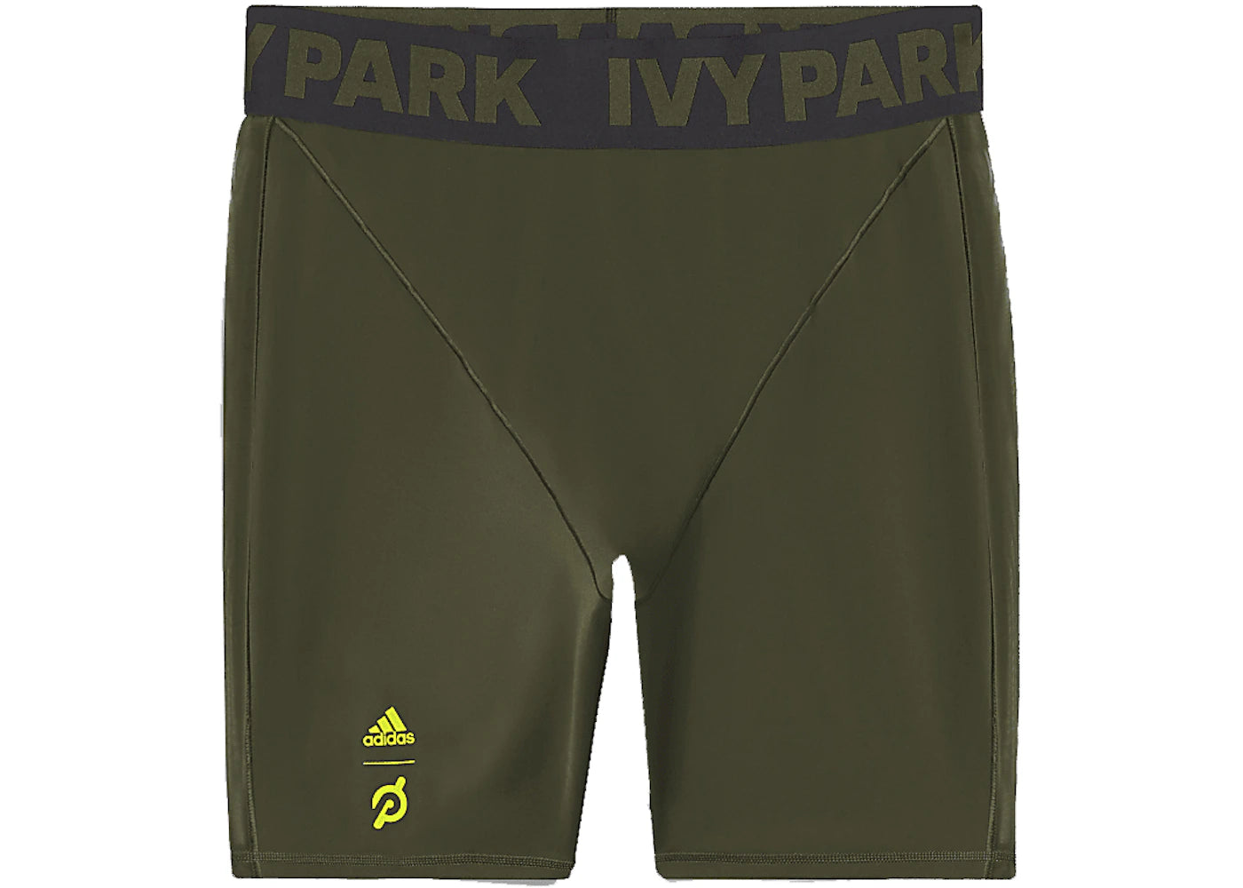 adidas Ivy Park x Peloton Cycling Shorts (Plus Size) Focus Olive/Black/Shock Lime