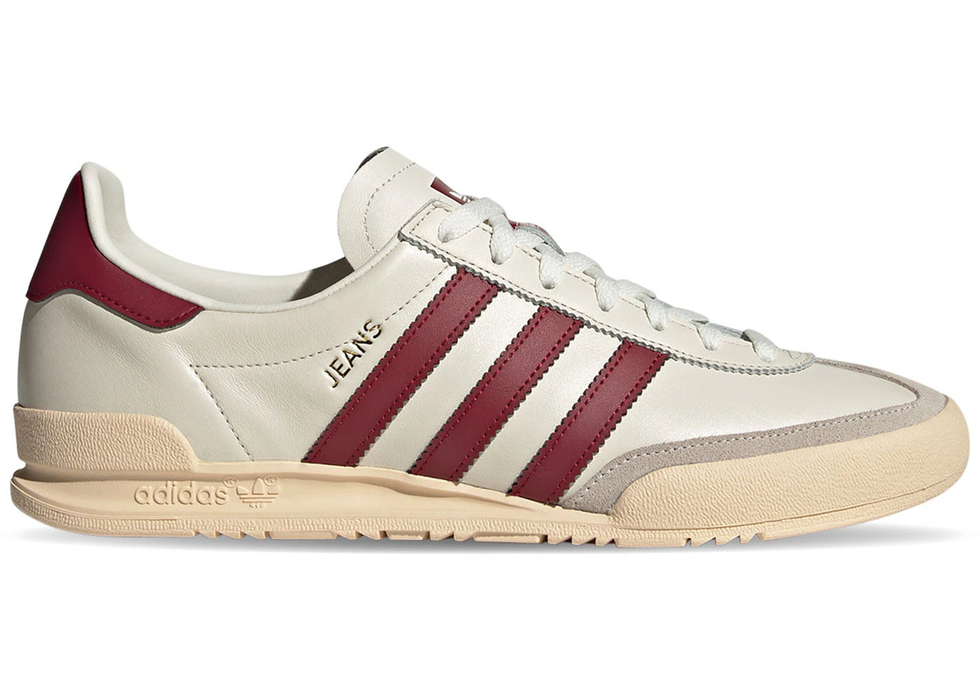 adidas Jeans Chalk White Collegiate Burgundy