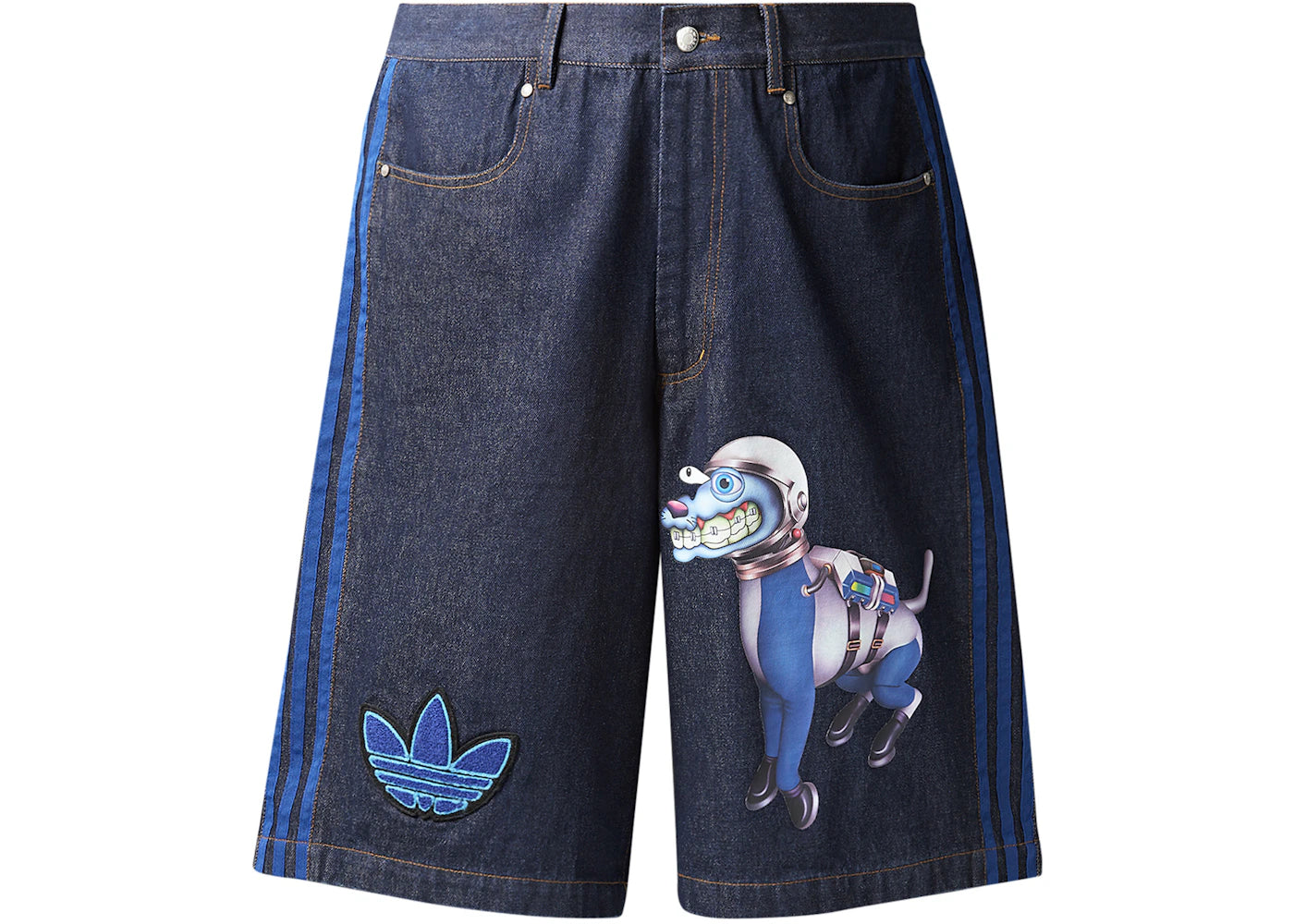 adidas Kerwin Frost Lakeith Space Dog Denim Shorts Blue