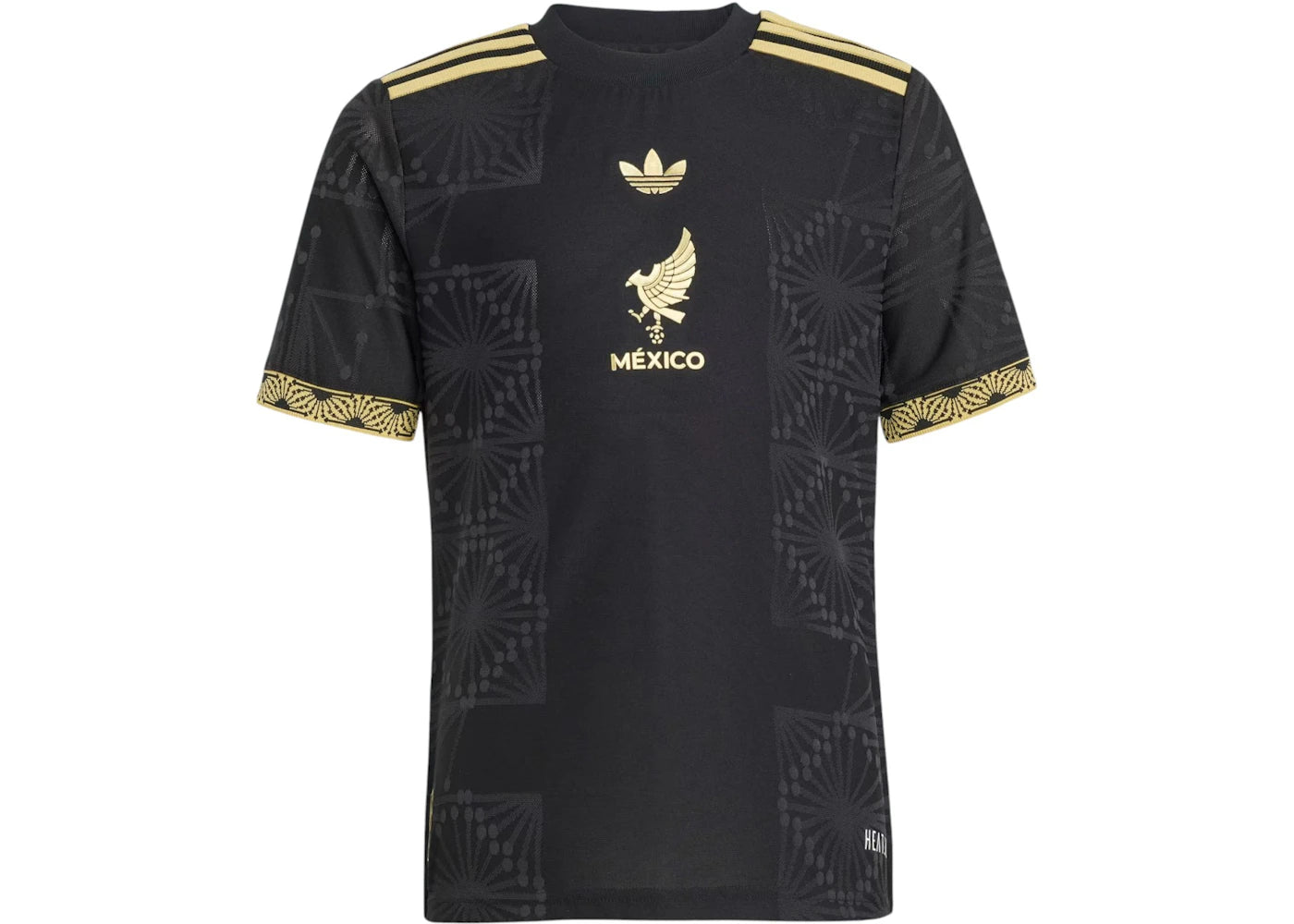 adidas Kids Mexico 25 Gold Jersey Black