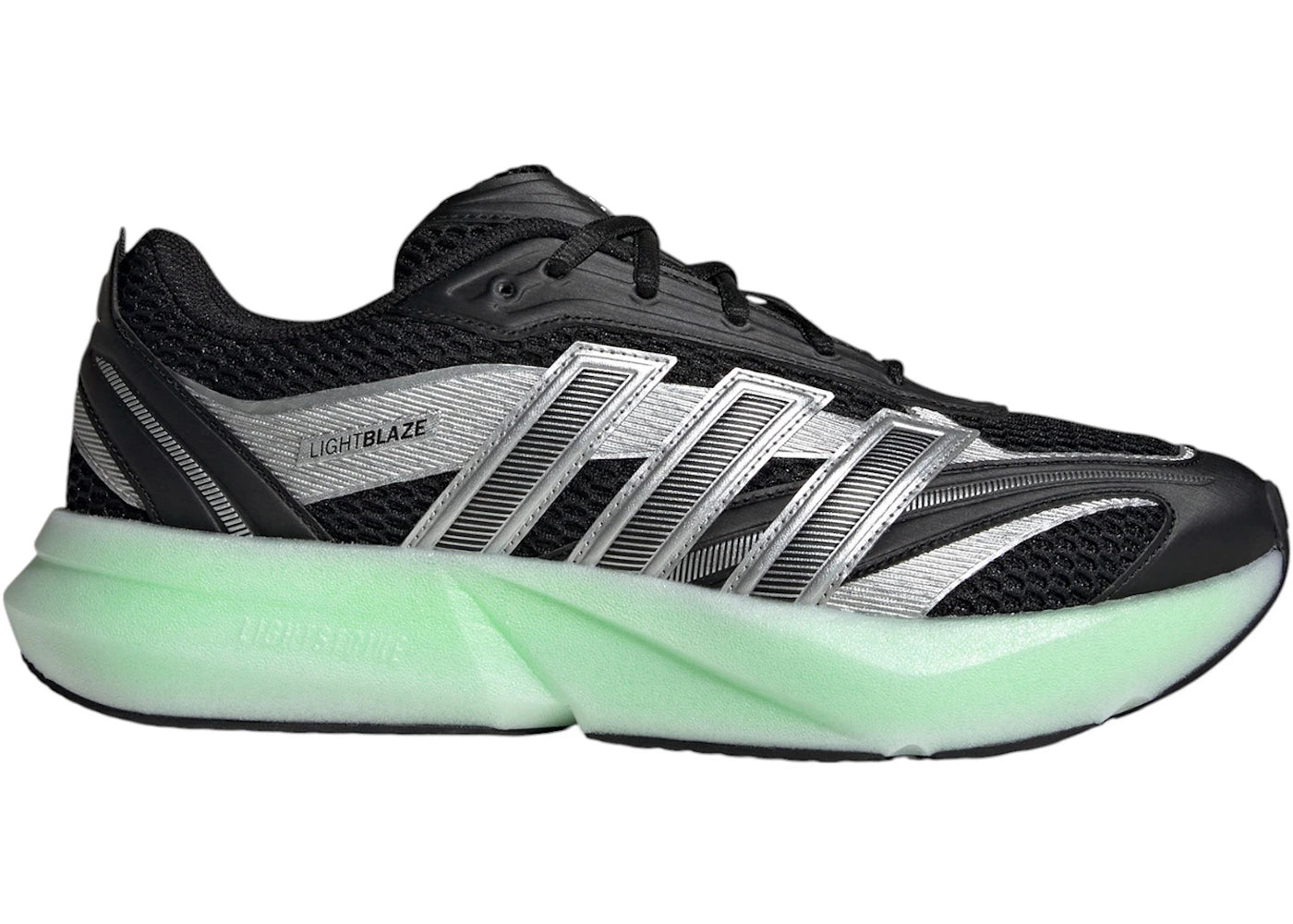 adidas Lightblaze Glow Core Black Silver Metallic Lime Burst