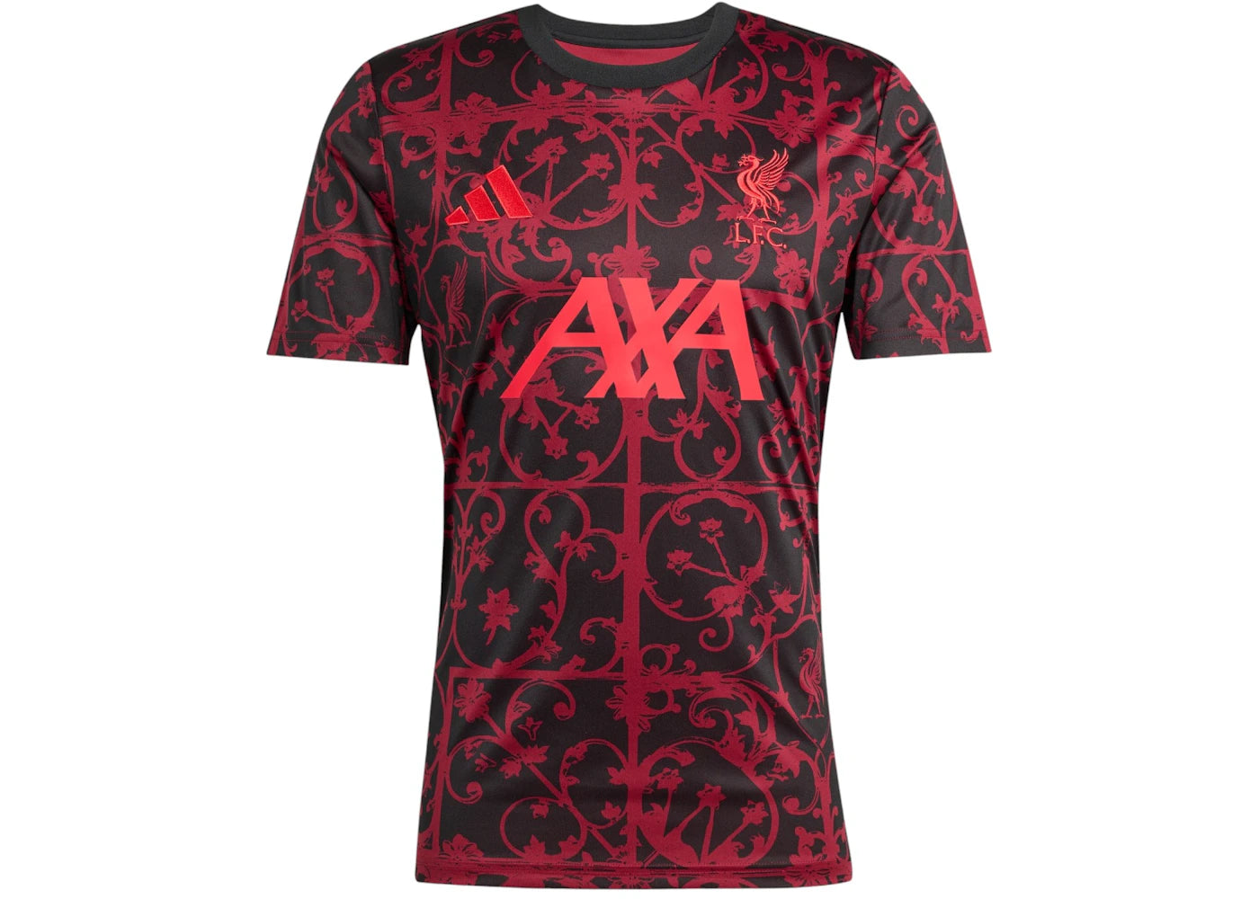 adidas Liverpool FC 25/26 Pre-Match Jersey Black Pure Ruby