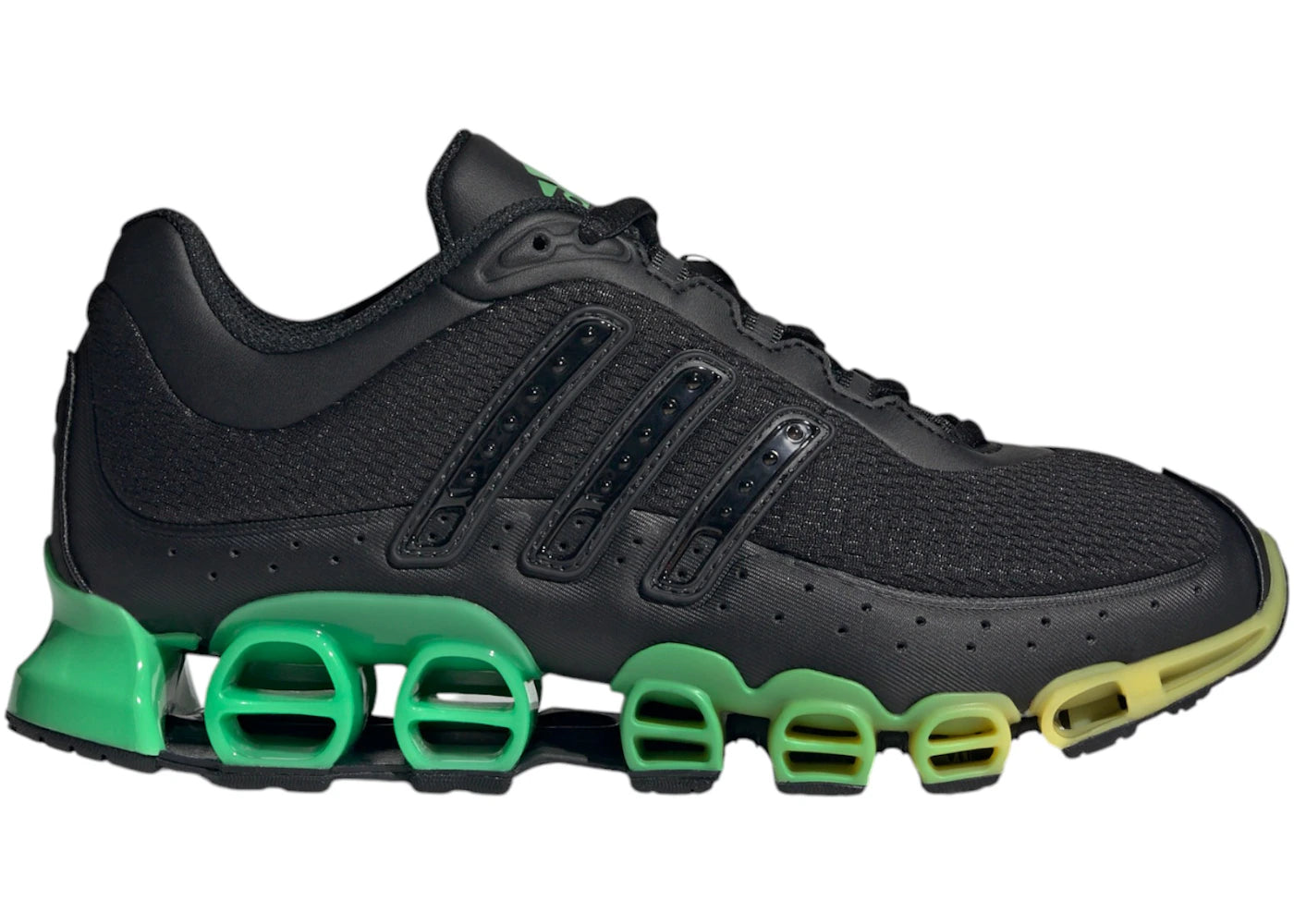 adidas Megaride Core Black Semi Screaming Green Yellow (Women's)