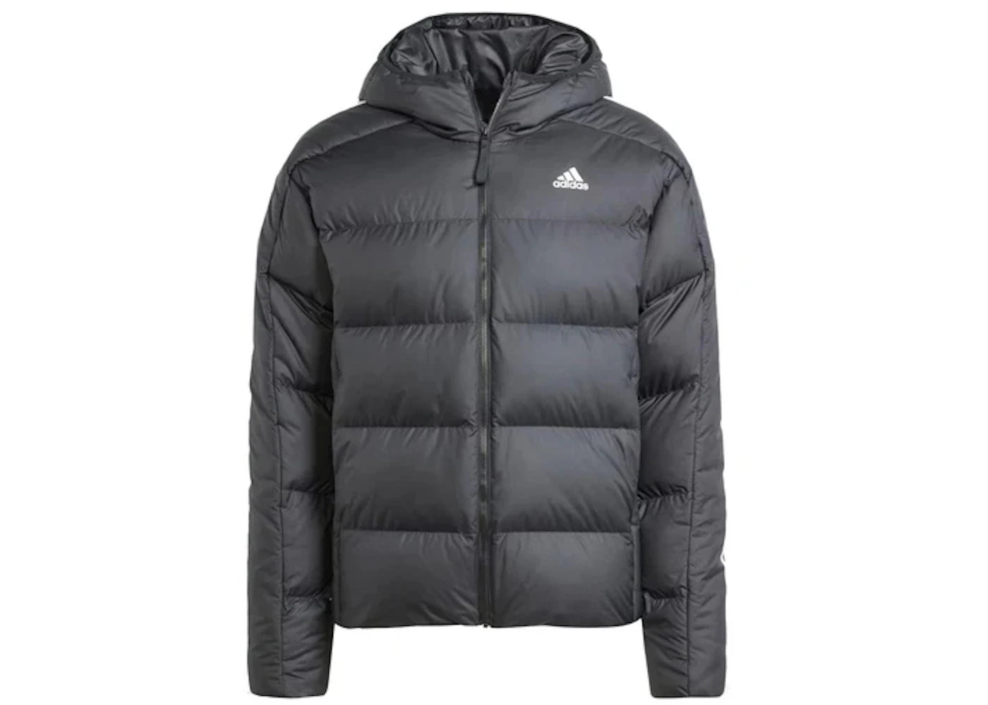 adidas Midweight Down Hooded Jacket Black