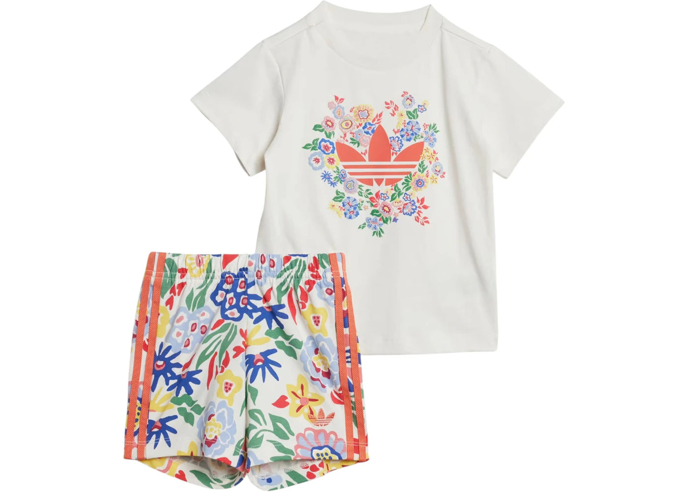 adidas Originals x Liberty London Kids Shorts And Tee Set Cloud White