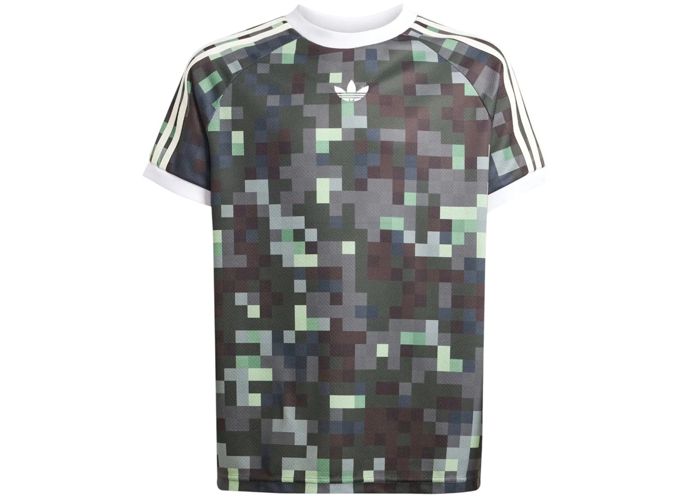 adidas Originals x Minecraft Graphic Tee Silver Pebble/Magic Lime/Tribe Green/Legend Ivy