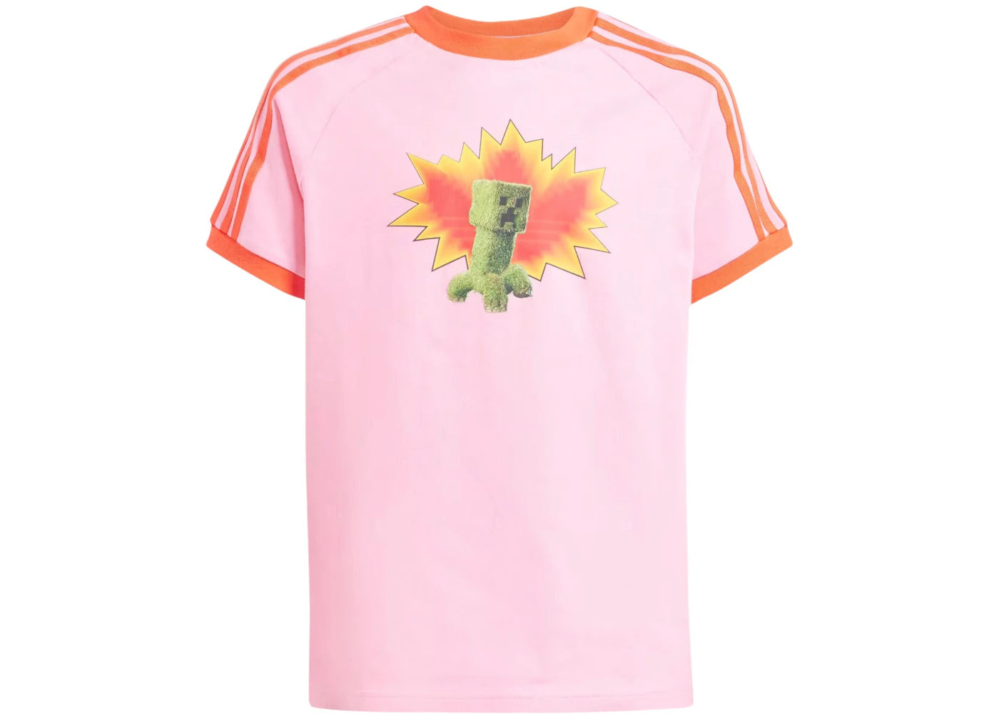 adidas Originals x Minecraft Kids Graphic Tee Bliss Pink/Bright Red