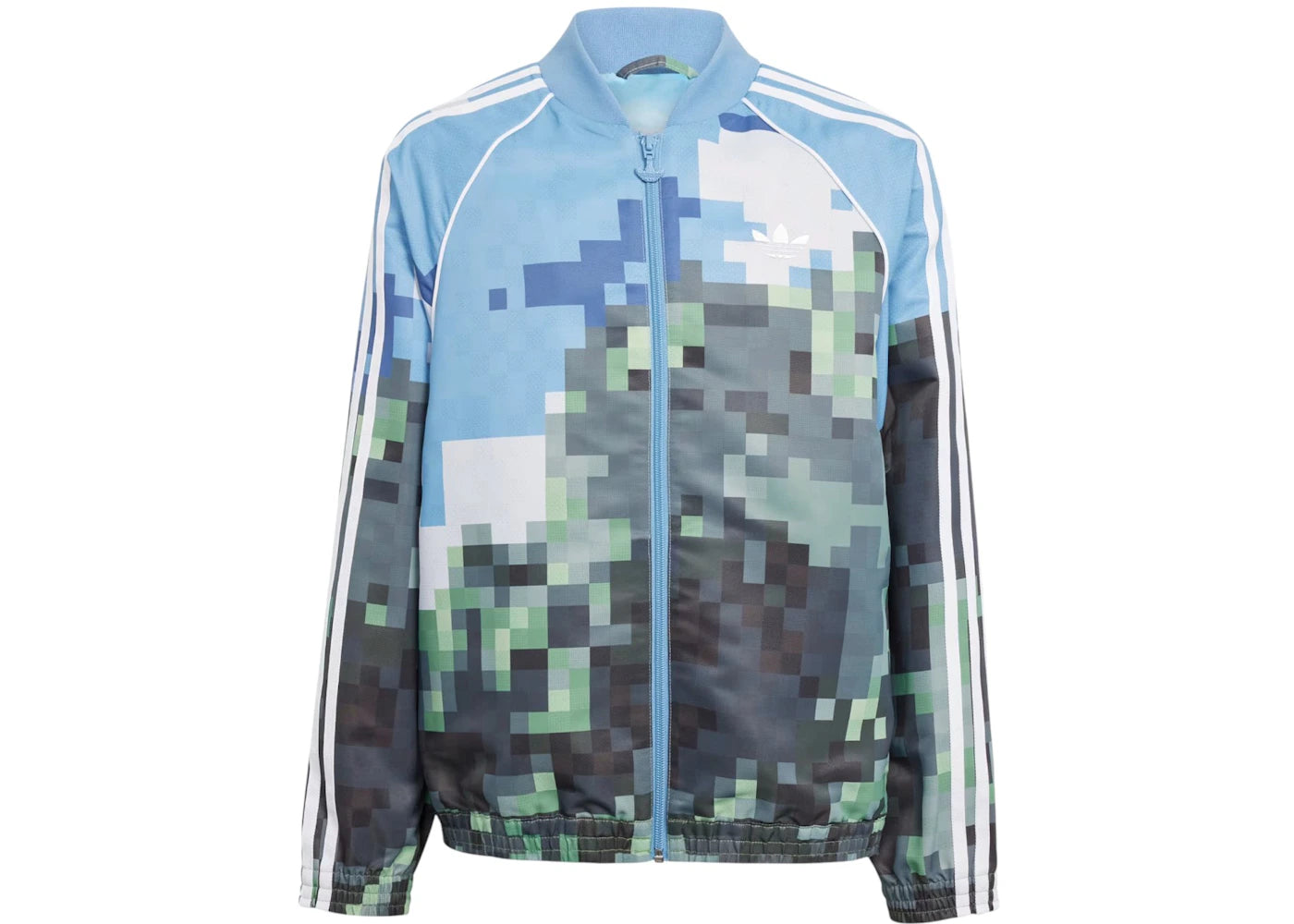 adidas Originals x Minecraft Kids Track Top Hazy Blue/Magic Lime/Tribe Green