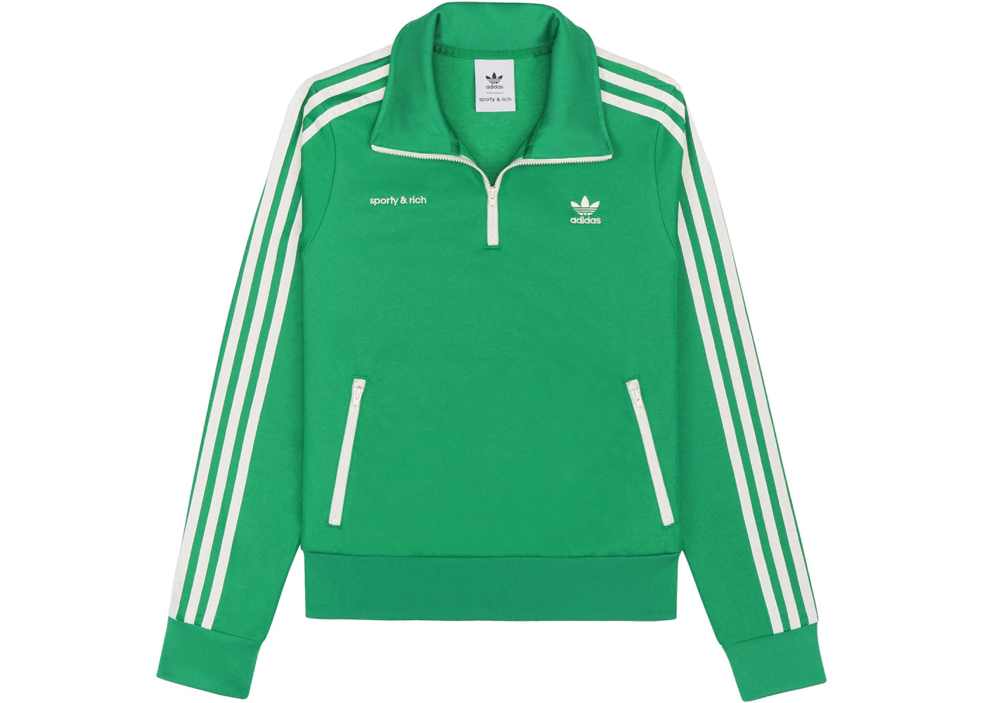 adidas Originals x Quarter Zip Track Jacket Jolly Green/Cream