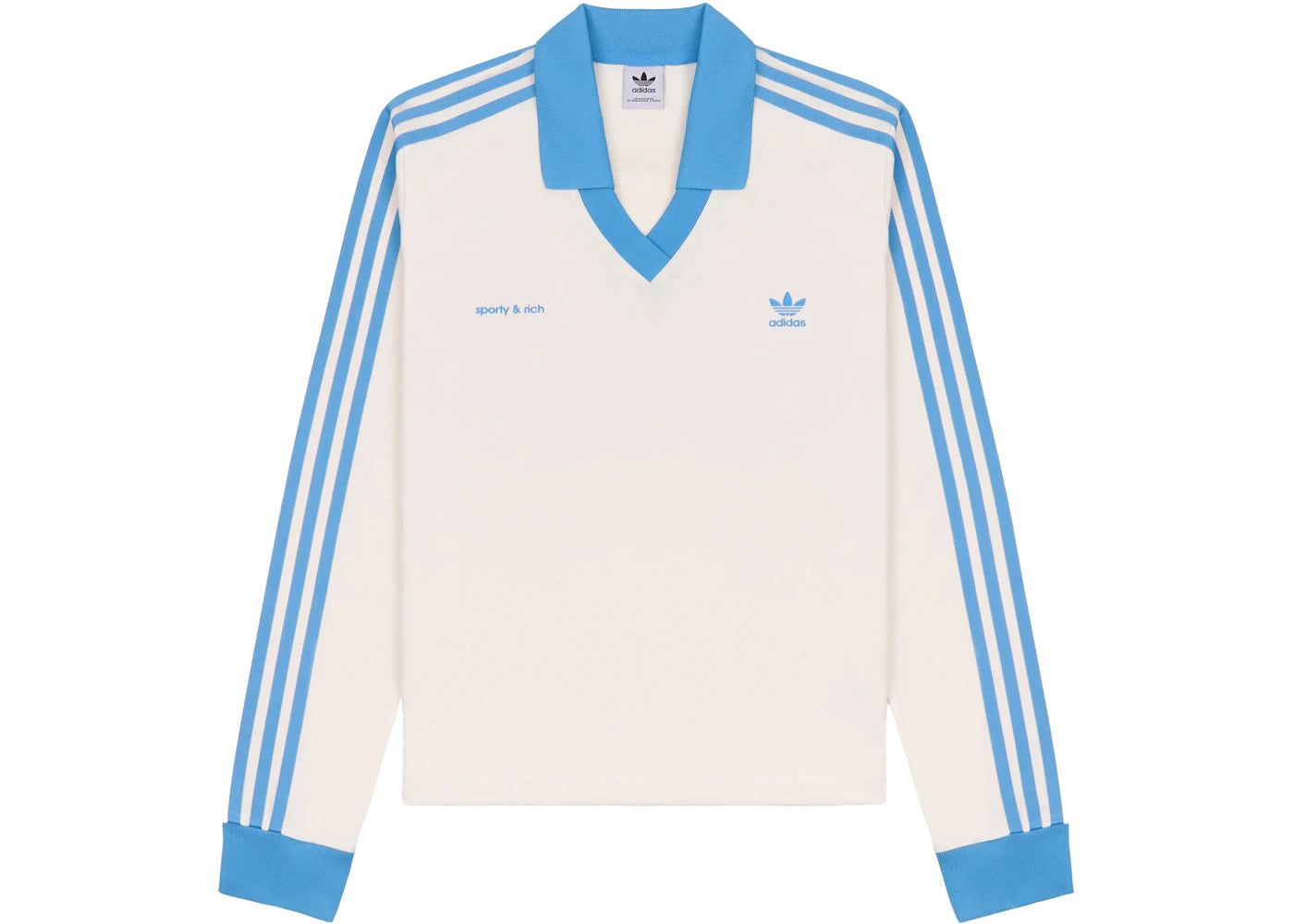 adidas Originals x Sporty & Rich Soccer Jersey Cream/Baby Blue