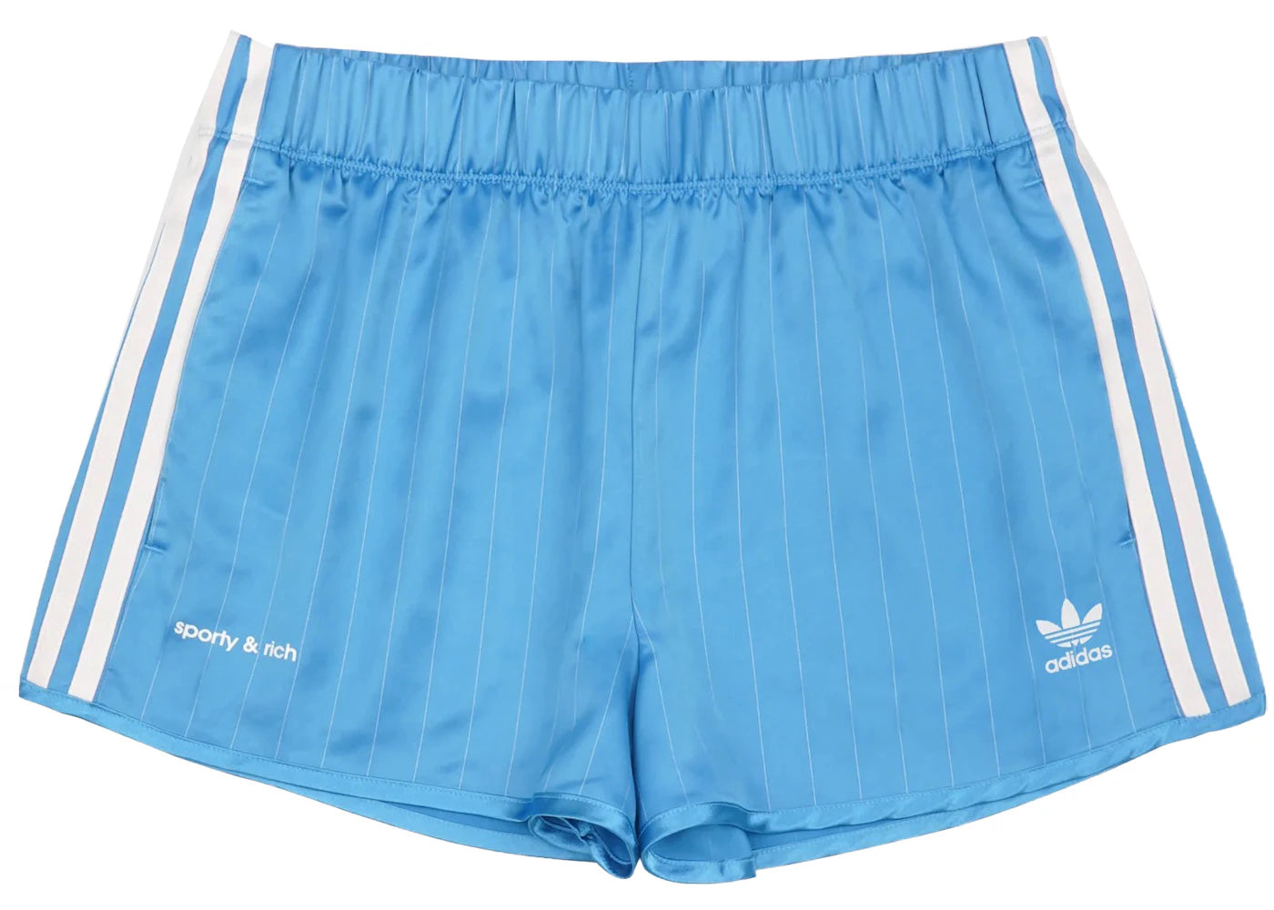 adidas Originals x Sporty & Rich Track Shorts Baby Blue/Cream