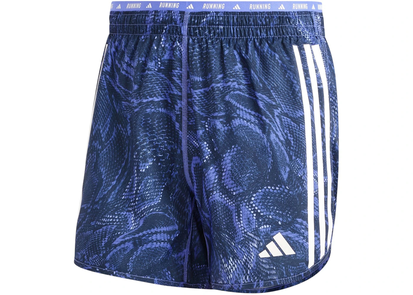 adidas Own The Run Excite Allover Print Aeroready Shorts Semi Cobalt Blue