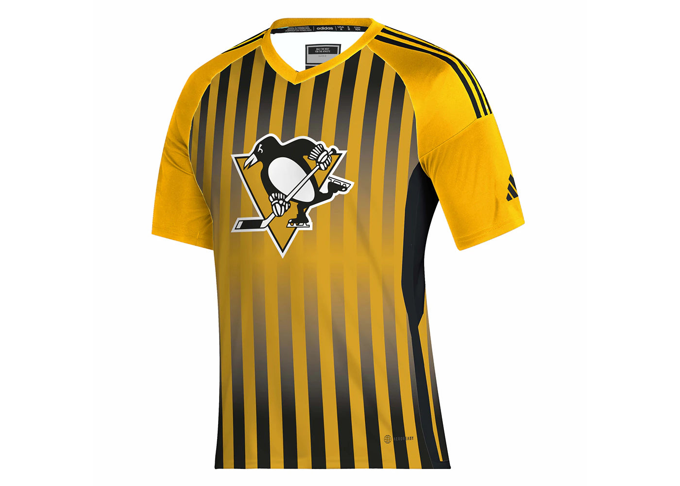 adidas Penguins Hockey Tee Team Colleg Gold/Black/Multi