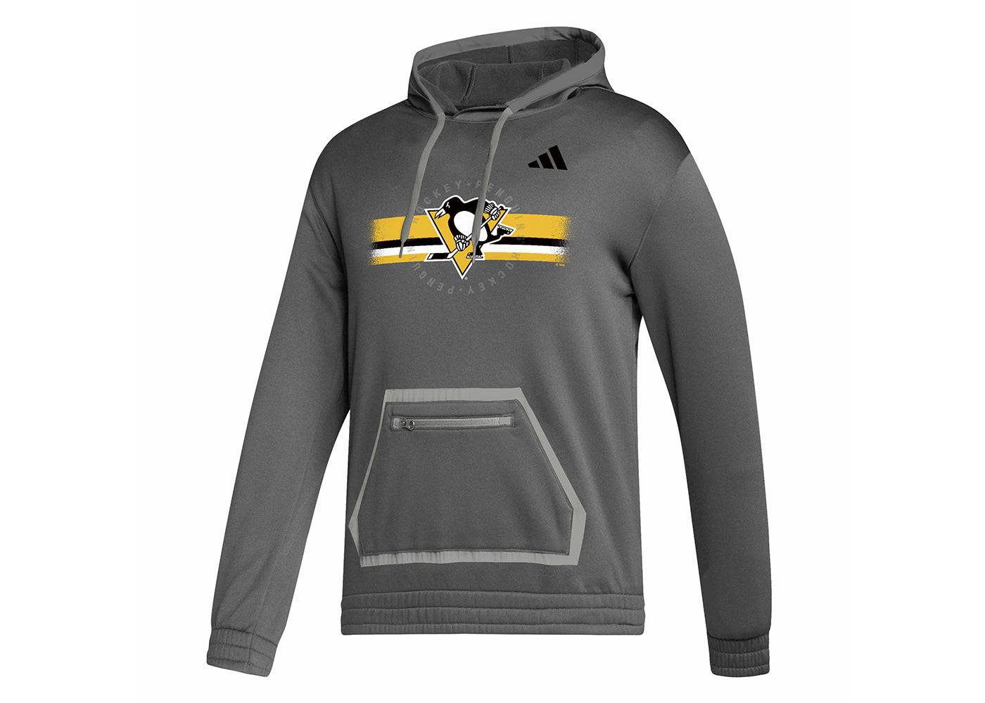 adidas Penguins Team Issue Pullover Hoodie Team Grey Four/Mgh Solid Grey/Multi