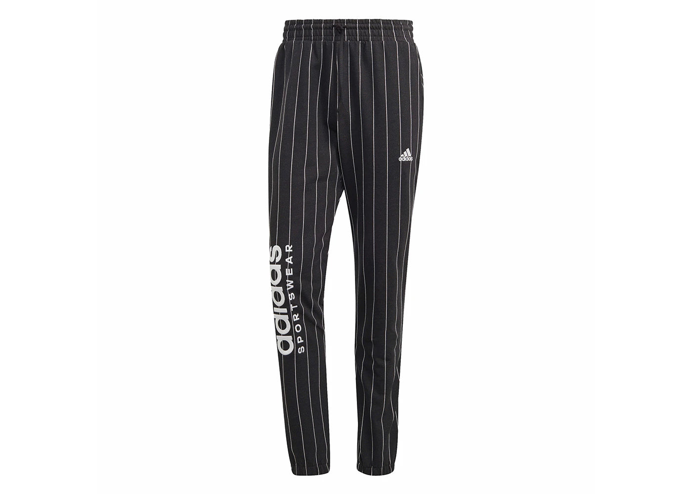adidas Pinstripe Fleece Pants Black