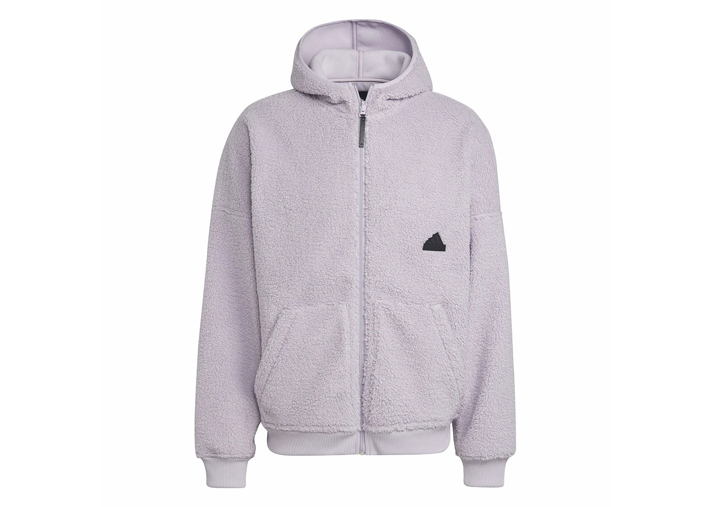adidas Polar Fleece Full-Zip Sweatshirt Silver Dawn