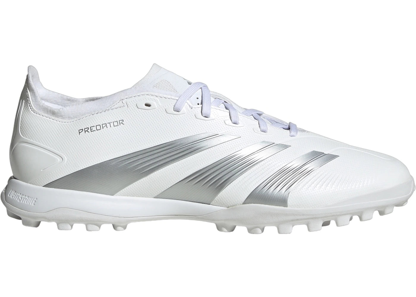 adidas Predator 24 League Low Turf Cloud White Silver Metallic Grey