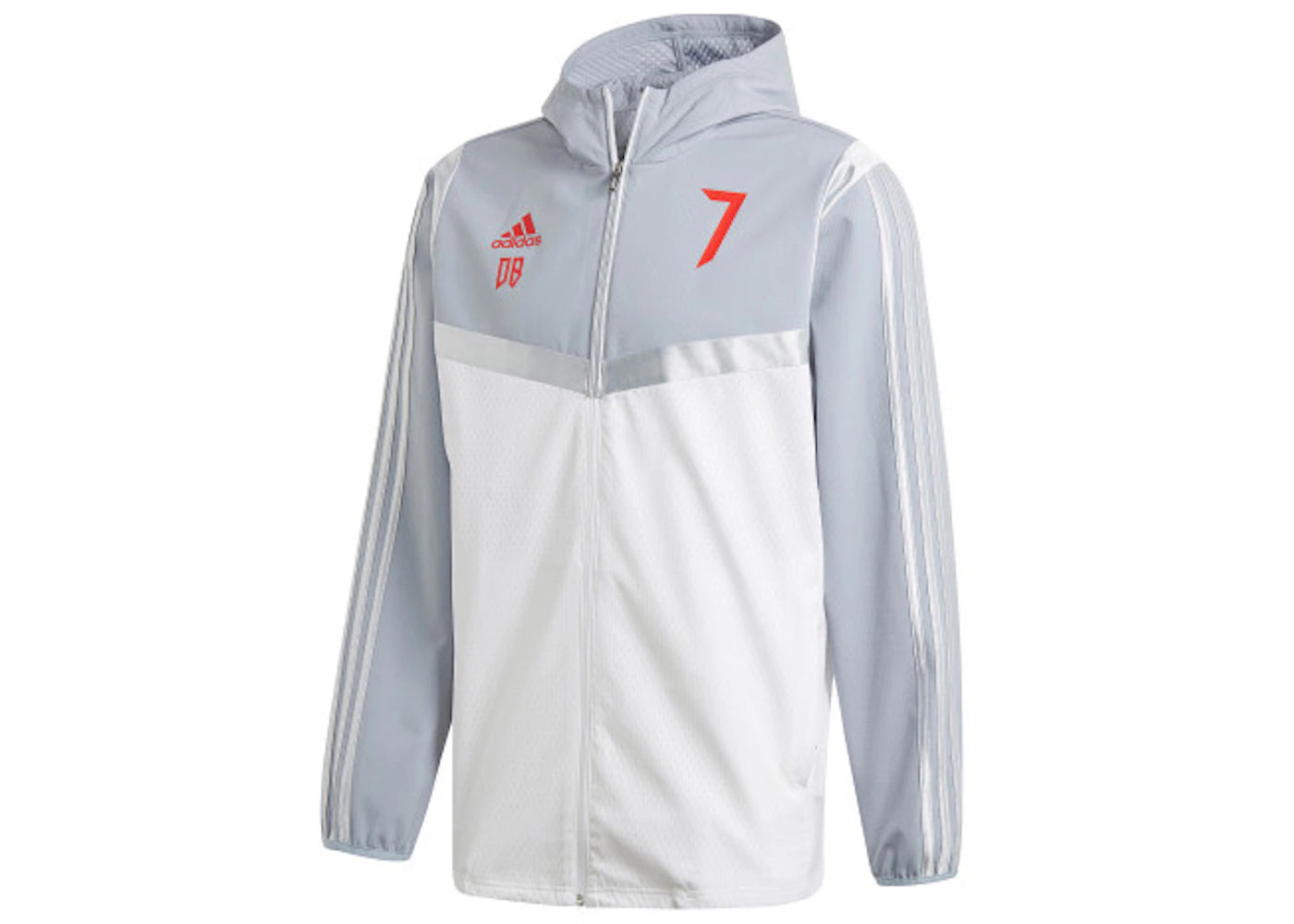 adidas Predator David Beckham Hooded Jacket White/Light Grey