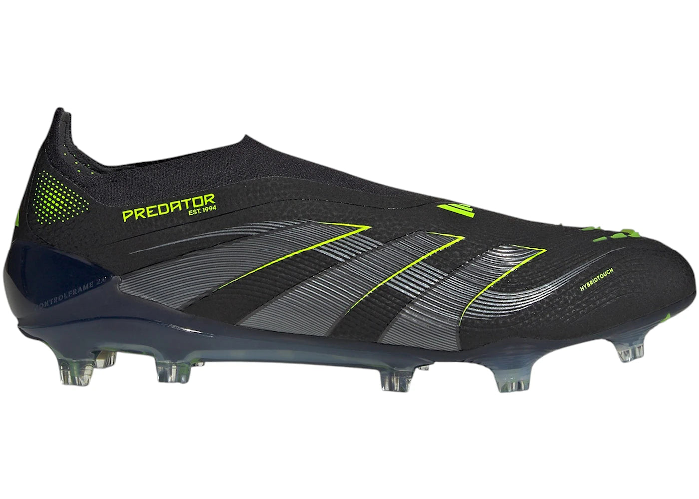 adidas Predator Elite Laceless FG Core Black Carbon Lucid Lemon