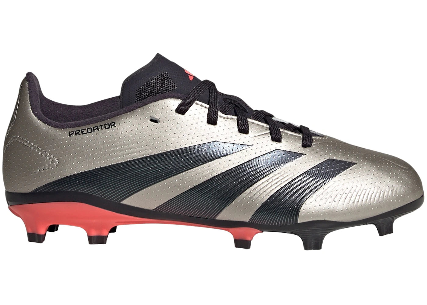 adidas Predator League FG Platinum Metallic Aurora Black Turbo (GS)