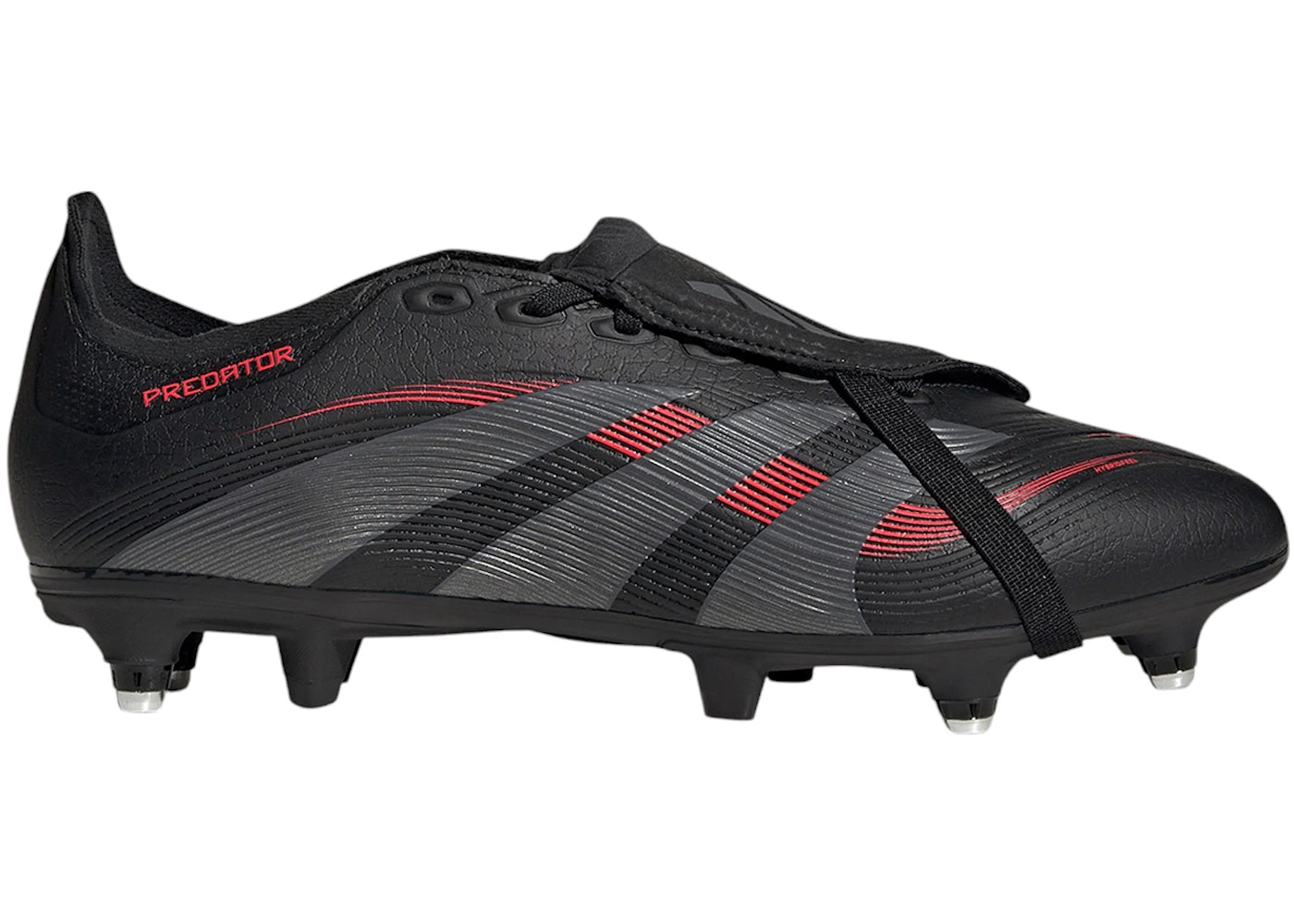adidas Predator League Fold-Over Tongue SG Core Black Grey Four Lucid Red
