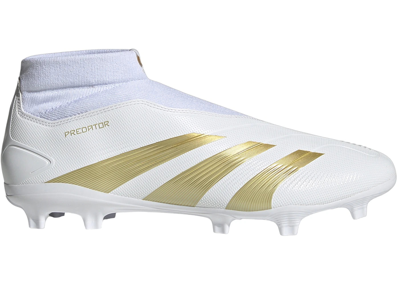 adidas Predator League Laceless FG Cloud White Gold Metallic Sandy Beige Met