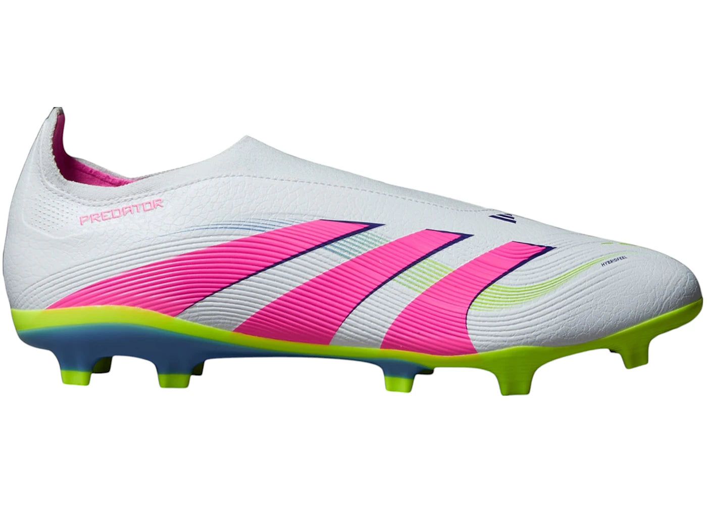 adidas Predator League Laceless FG/MG Cloud White Lucid Pink Lucid Lemon
