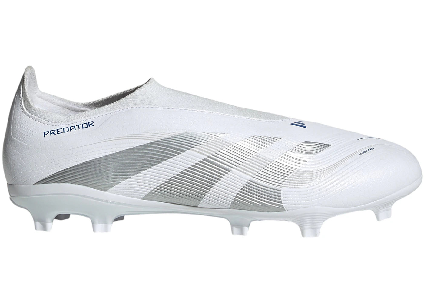adidas Predator League Laceless FG/MG Cloud White Silver Metallic Bright Royal