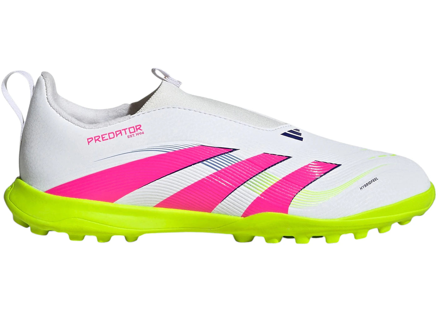 adidas Predator League Laceless Turf Cloud White Lucid Pink Lucid Lemon (GS)