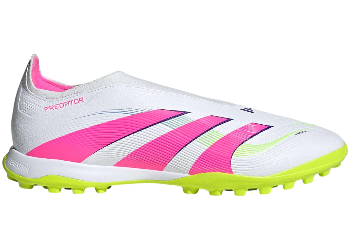 adidas Predator League Laceless Turf Cloud White Lucid Pink Lucid Lemon