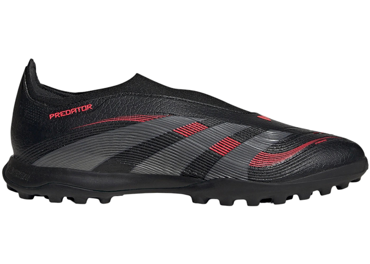 adidas Predator League Laceless Turf Core Black Grey Four Lucid Red