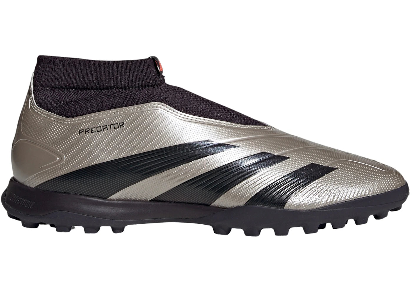 adidas Predator League Laceless Turf Platinum Metallic Aurora Black Turbo